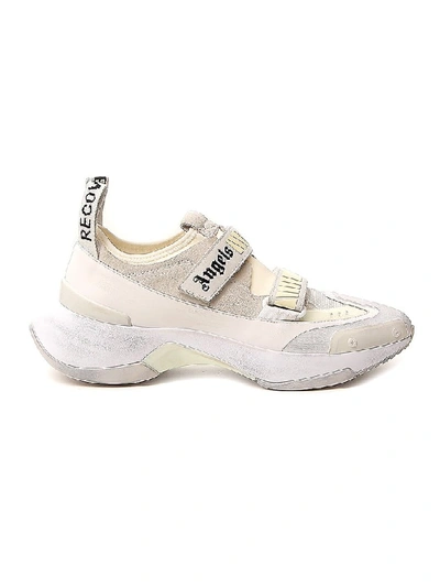 Shop Palm Angels Logo Strap Sneakers In White