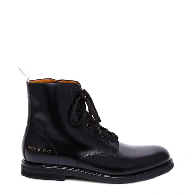 Shop Common Projects Standard Combat Boots In Black