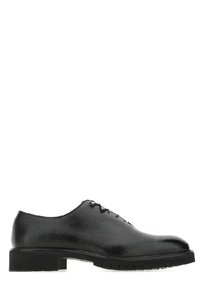 Shop Ferragamo Salvatore  Francesina Lace Up Shoes In Black