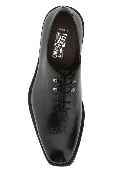 Shop Ferragamo Salvatore  Francesina Lace Up Shoes In Black