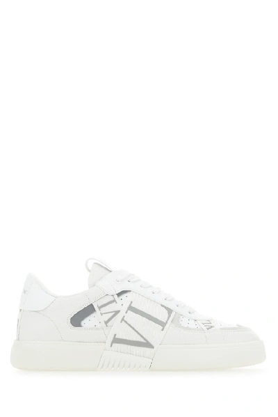 Shop Valentino Vltn Sneakers In White