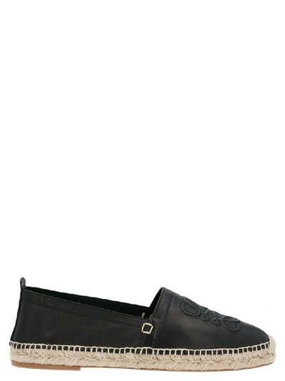 Shop Loewe Anagram Espadrillas In Black