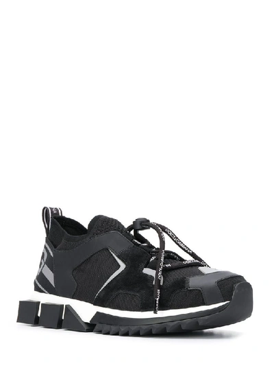 Shop Dolce & Gabbana Sorrento Logo Trekking Sneakers In Black