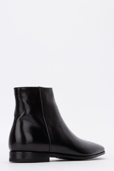 Shop Prada Panelled Ankle Boots In Black