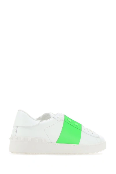 Shop Valentino Garavani Rockstud Open Sneakers In White