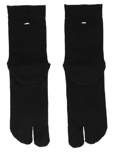 Shop Maison Margiela Long Tabi Socks In Black