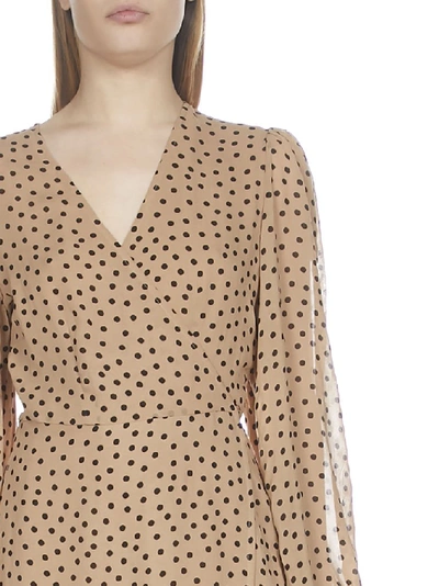 Shop Ganni Polka In Brown