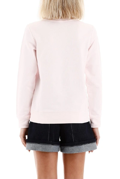 Shop A.p.c. Logo Print Sweatshirt In Pink