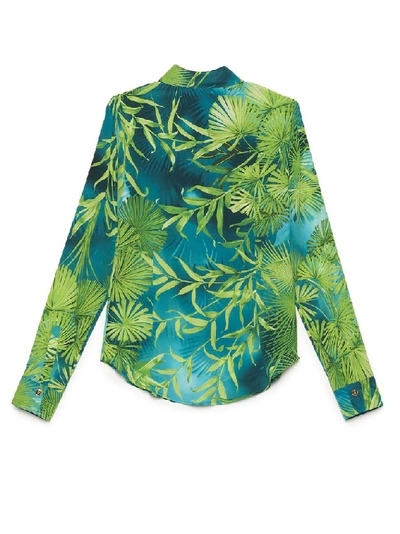 Shop Versace Jungle Print Shirt In Multi