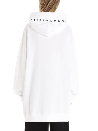 Shop Maison Margiela Oversized Hoodie In White