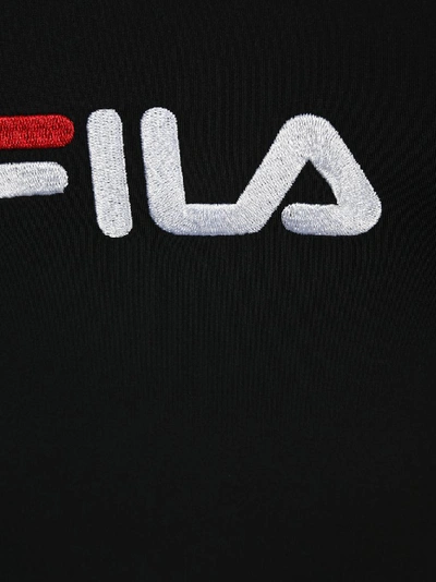 Shop Fila Logo Swimsuit In Black