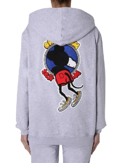 Shop Moschino Mickey Print Sweatshirt In Grey