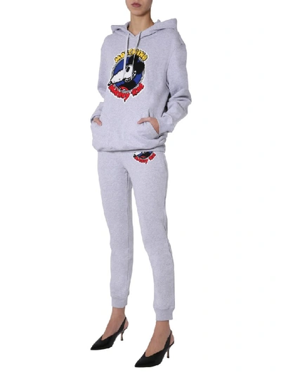Shop Moschino Mickey Print Sweatshirt In Grey