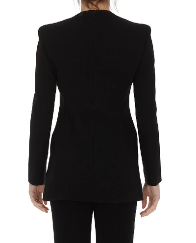 Shop Versace Buttoned Blazer In Black