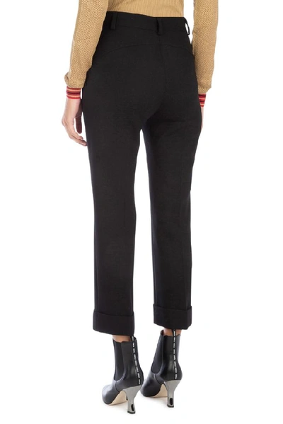 Shop Fendi Tailored Cropped Trousers In Black