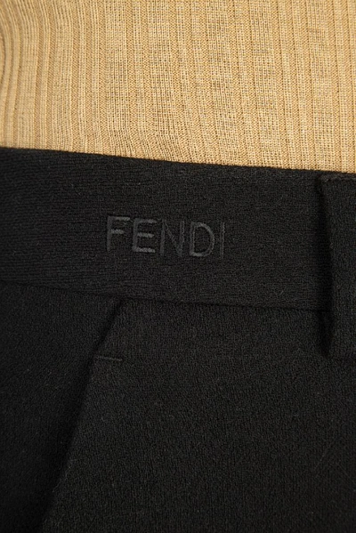 Shop Fendi Tailored Cropped Trousers In Black