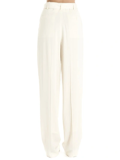 Shop Lemaire Belted Pants In White