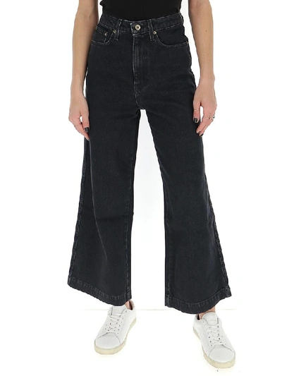Shop Nanushka Wide Leg Jeans In Black