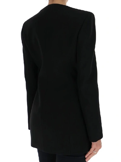 Shop Versace Sweetheart Blazer In Black