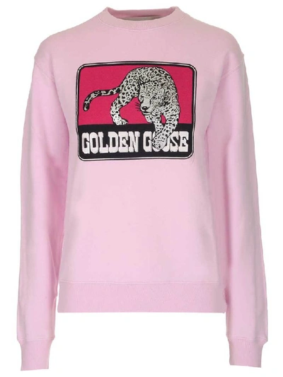 Shop Golden Goose Deluxe Brand Catarina Jaguar Print Sweatshirt In Pink