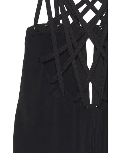 Shop Rick Owens Braided Neckline Dress In Black