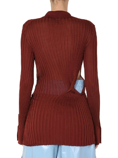 Shop Bottega Veneta Ribbed Sweater In Red