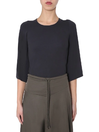 Shop Lemaire Round Neck Top In Black