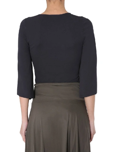 Shop Lemaire Round Neck Top In Black