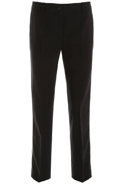 Shop Dolce & Gabbana Side Stripe Trousers In Black