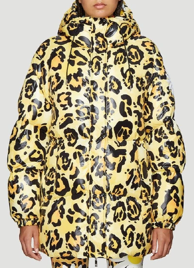 Moncler leopard coat deals