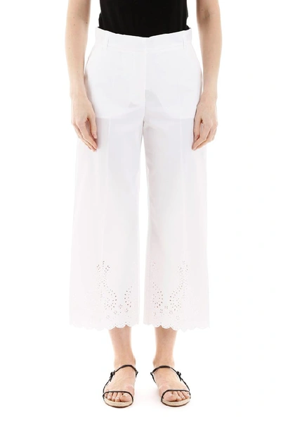 Shop Weekend Max Mara Cropped Trousers In White