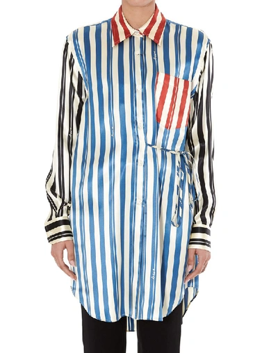 Shop Loewe Striped Shirt In Multi