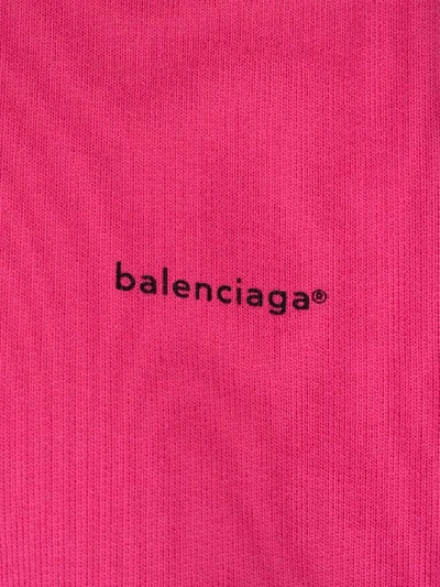 Shop Balenciaga Oversized Logo Hoodie In Pink