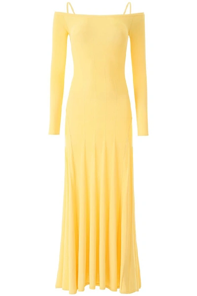 Shop Jacquemus La Robe Maille Valensole Dress In Yellow