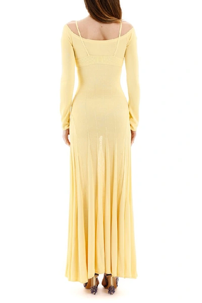 Shop Jacquemus La Robe Maille Valensole Dress In Yellow