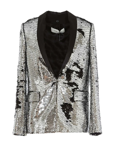 Shop Golden Goose Deluxe Brand Sequinned Blazer In Silver