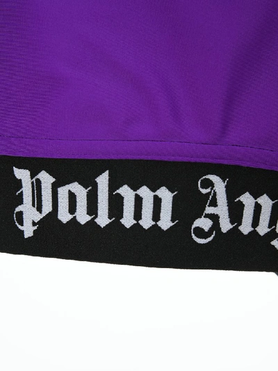 Shop Palm Angels Logo Sport Bra In Purple