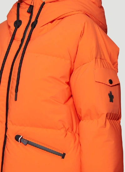 Shop Moncler Grenoble Padded Zip In Orange