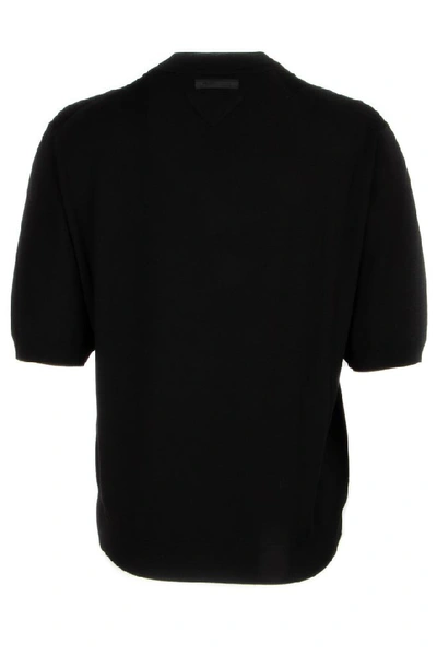 Shop Prada Short Sleeves Pullover In Black