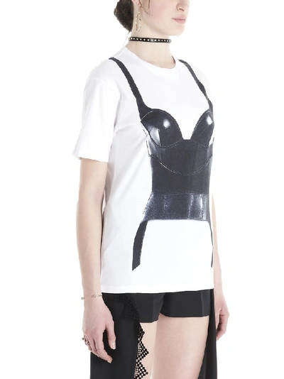 Shop Alexander Mcqueen Corset Printed T In White