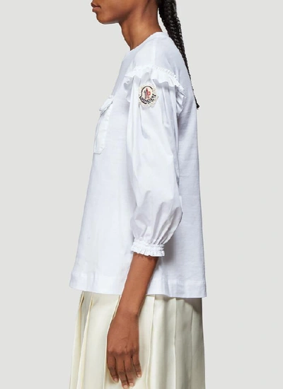 Shop Moncler Genius Moncler X Simone Rocha Billow Sleeve T In White