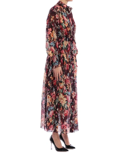 Shop Zimmermann Allia Shirred Long Dress In Multi