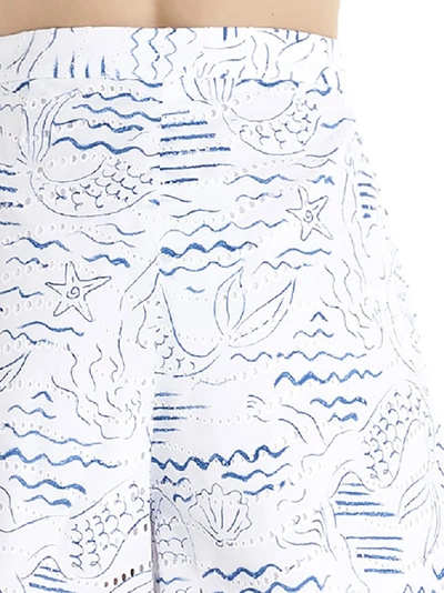 Shop Kenzo Wave Mermaid Print Shorts In Multi