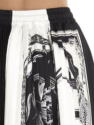 Shop Ferragamo Salvatore  Printed Pleated Skirt In Multi