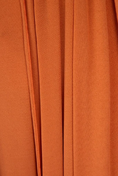 Shop Max Mara Pleated Maxi Skirt In Orange