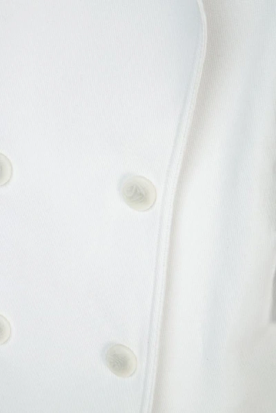 Shop Max Mara Micio Double Breasted Coat In Bianco