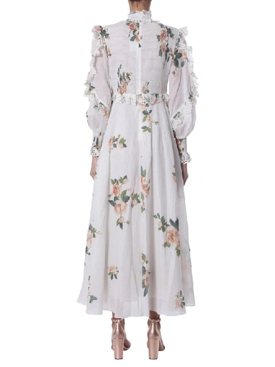 Shop Zimmermann Floral Print Maxi Dress In White