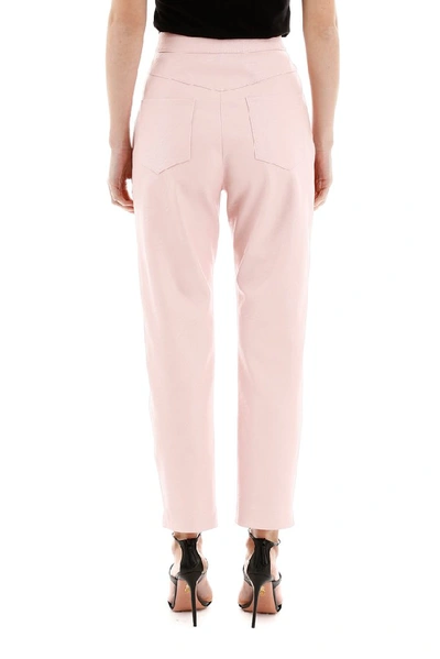 Shop Stella Mccartney Zipped Tapered Trousers In Pink