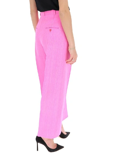 Shop Jacquemus Santon Trousers In Pink