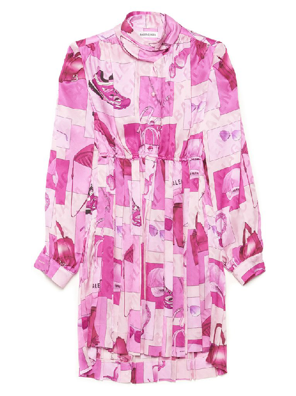 balenciaga pink dress